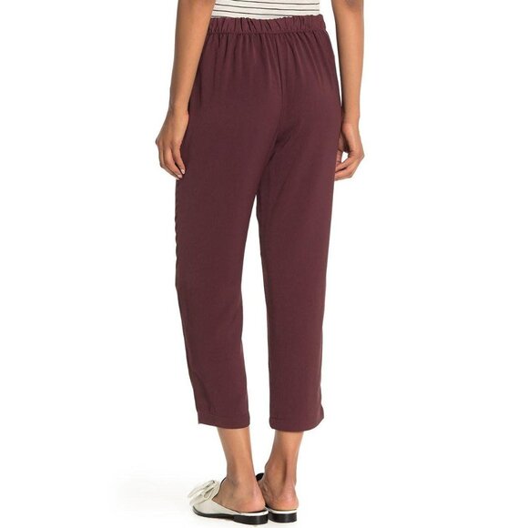 14th and Union burgundy sass elastic back soft straight leg pants extra large - Picture 2 of 12